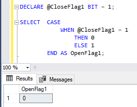 SQL Server - BIT の反転させた値を取得する方法 - 便利なT-SQL&クエリー集 - SQL Server 入門